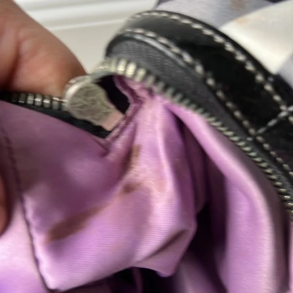 🖤🩶🤍COACH ‘Maggie’ Madison 14420 optic satin hobo bag - Picture 11 of 17